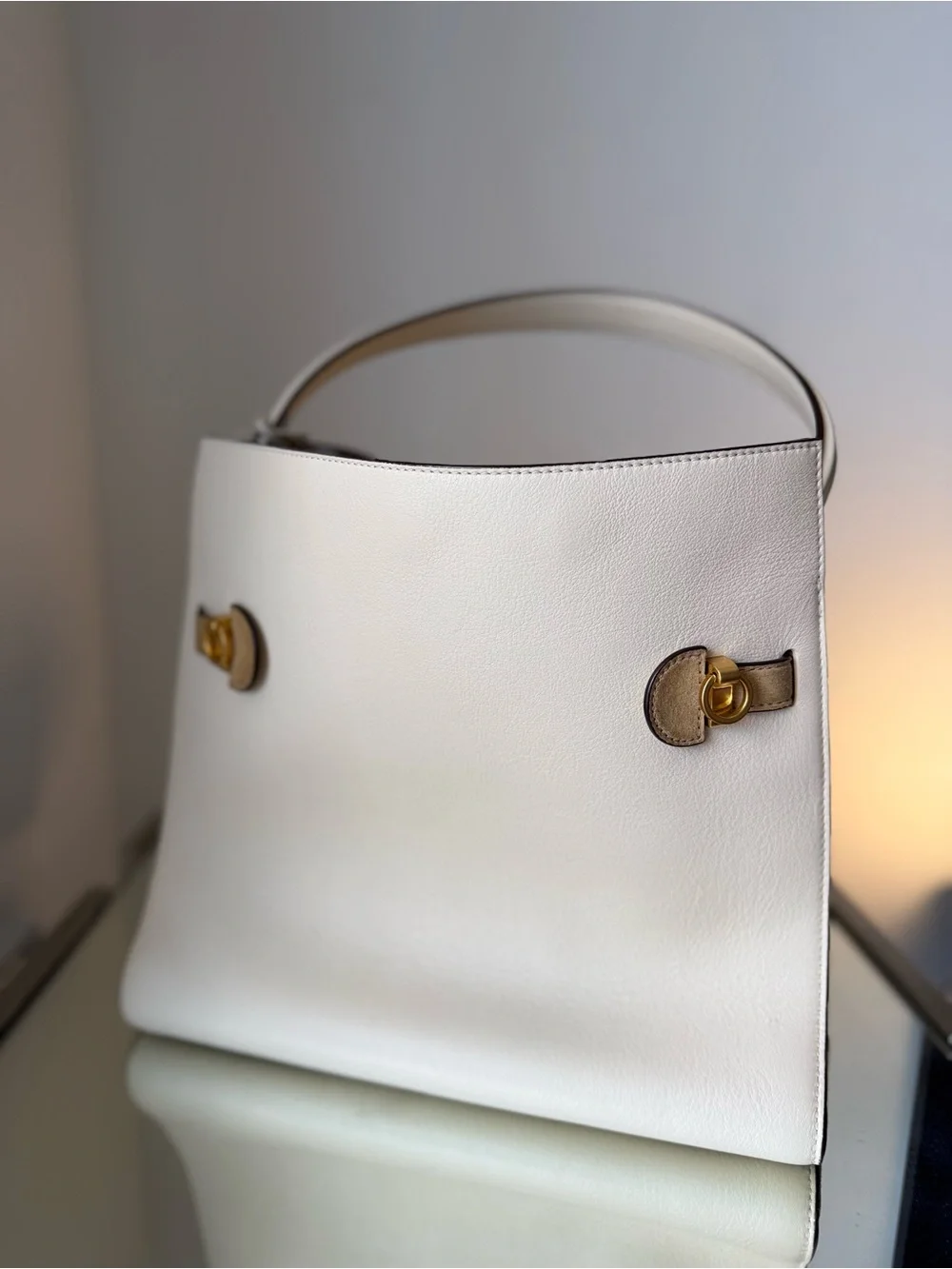 Like new Tory Burch Lee Radziwill Leather & Suede Double Bag $1,198